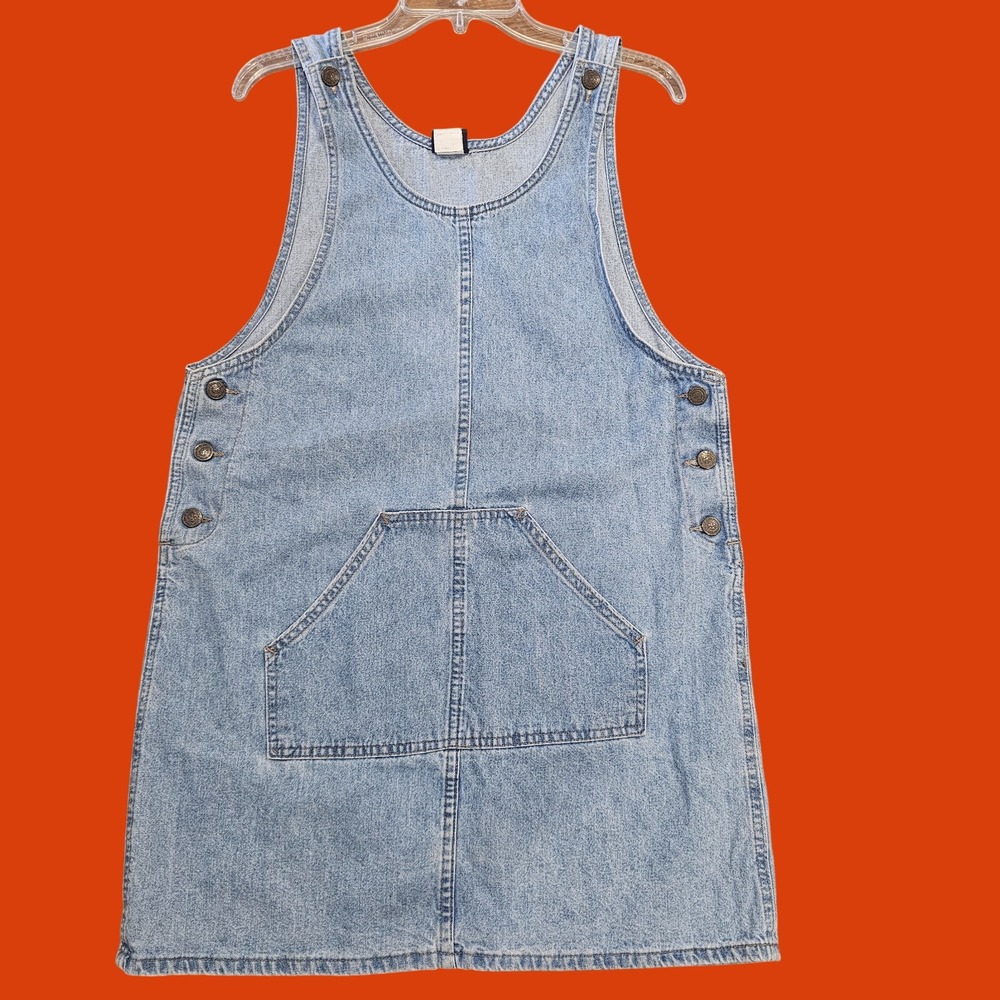 Womens Stuffed Shirt Brand Denim Overall Dress 100% Cotton Knee Length